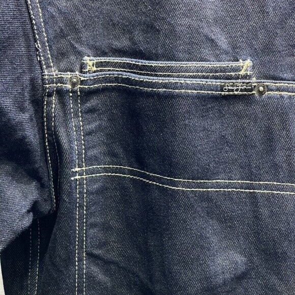 Sean John Mens XXL Denim Jacket Dark Blue - Picture 9 of 11